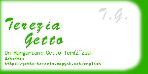 terezia getto business card